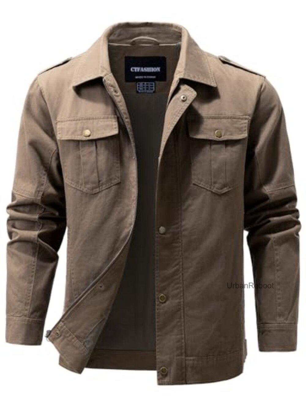 Men's Military Jacket Cotton Lightweight Canvas Bomber Windbreaker